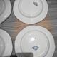 Lot of 6 flat plates Creil Montereau model Flora