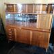 Buffet scandinave vintage en bois, bahut vitrine tchèque, meuble bar années 60