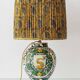 Table lamp in ceramic, Italian Renaissance, Cantagalli style, circa 1880-1900.
