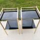 Pair of bedside tables or side tables, Hollywood Regency style,