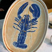 Large lobster motif dish, 37cm - alexandre benjamin navet