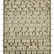 Hand-Knotted Tribal Unique 278 cm x 396 cm Beige Wool Carpet