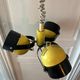 Vintage space age lamp metal 3 eyeball globes