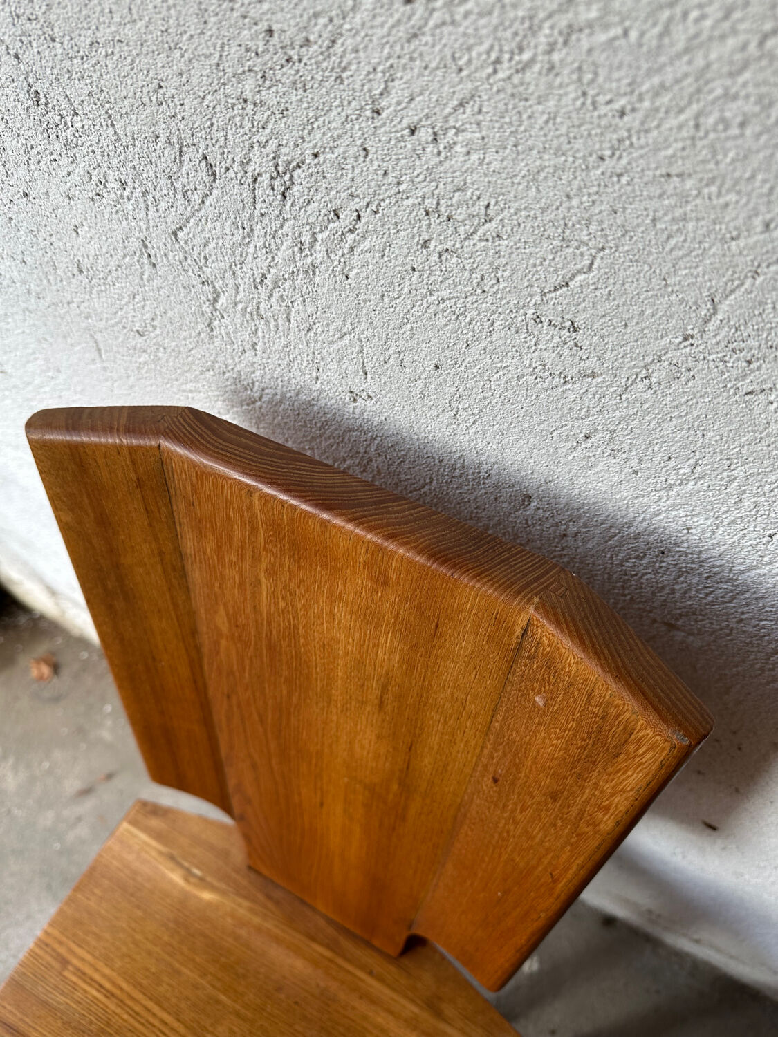 4 S28 elm chairs by Pierre Chapo, 1970