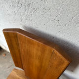 4 S28 elm chairs by Pierre Chapo, 1970