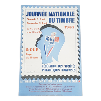 Salon poster - Journée Nationale du Timbre, Dole 1967