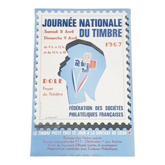 Affiche du Salon - Journée Nationale du Timbre, Dole 1967