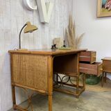 Vintage rattan desk