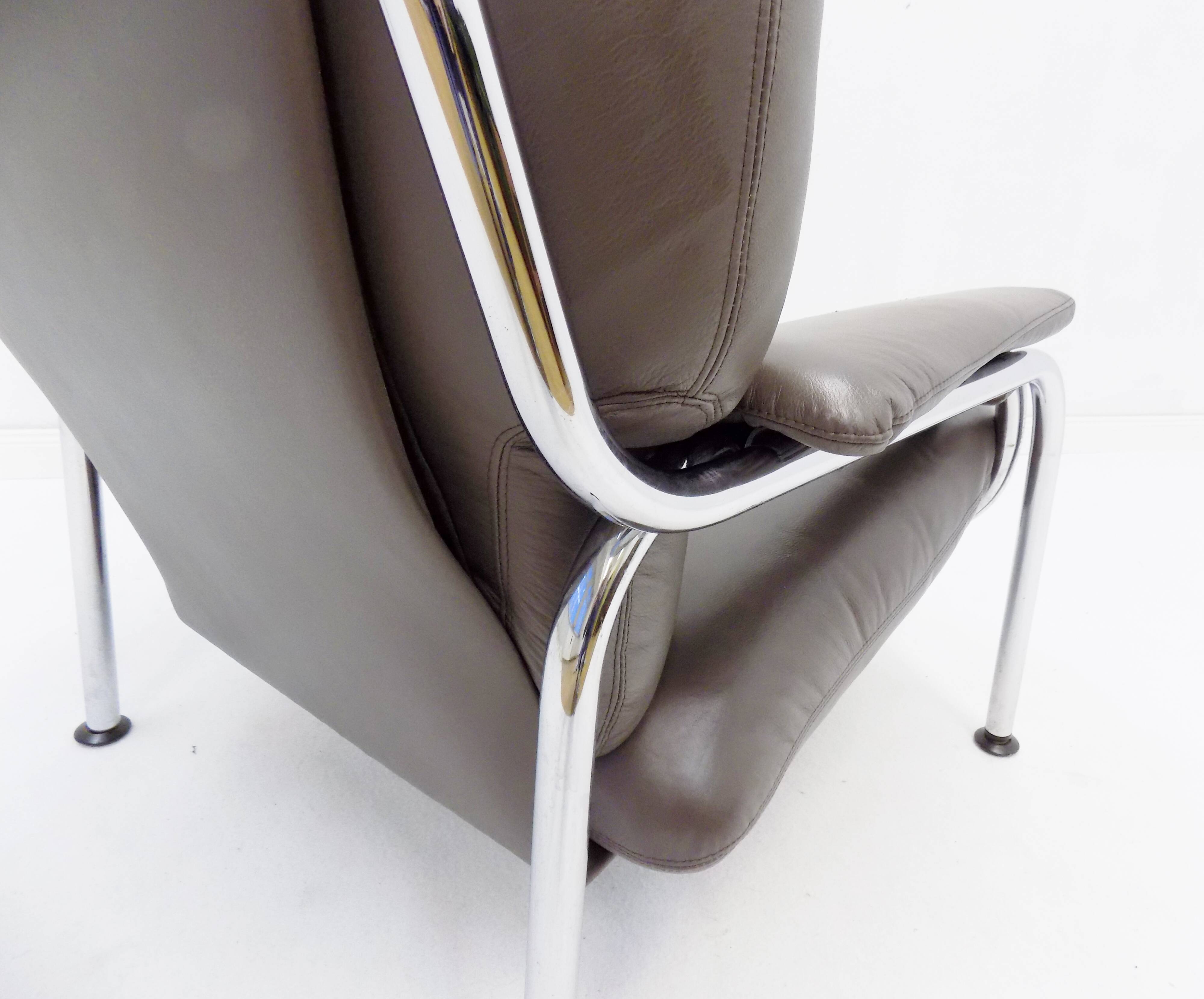 Fauteuil en cuir Kangourou De Sede par Hans Eichenberger