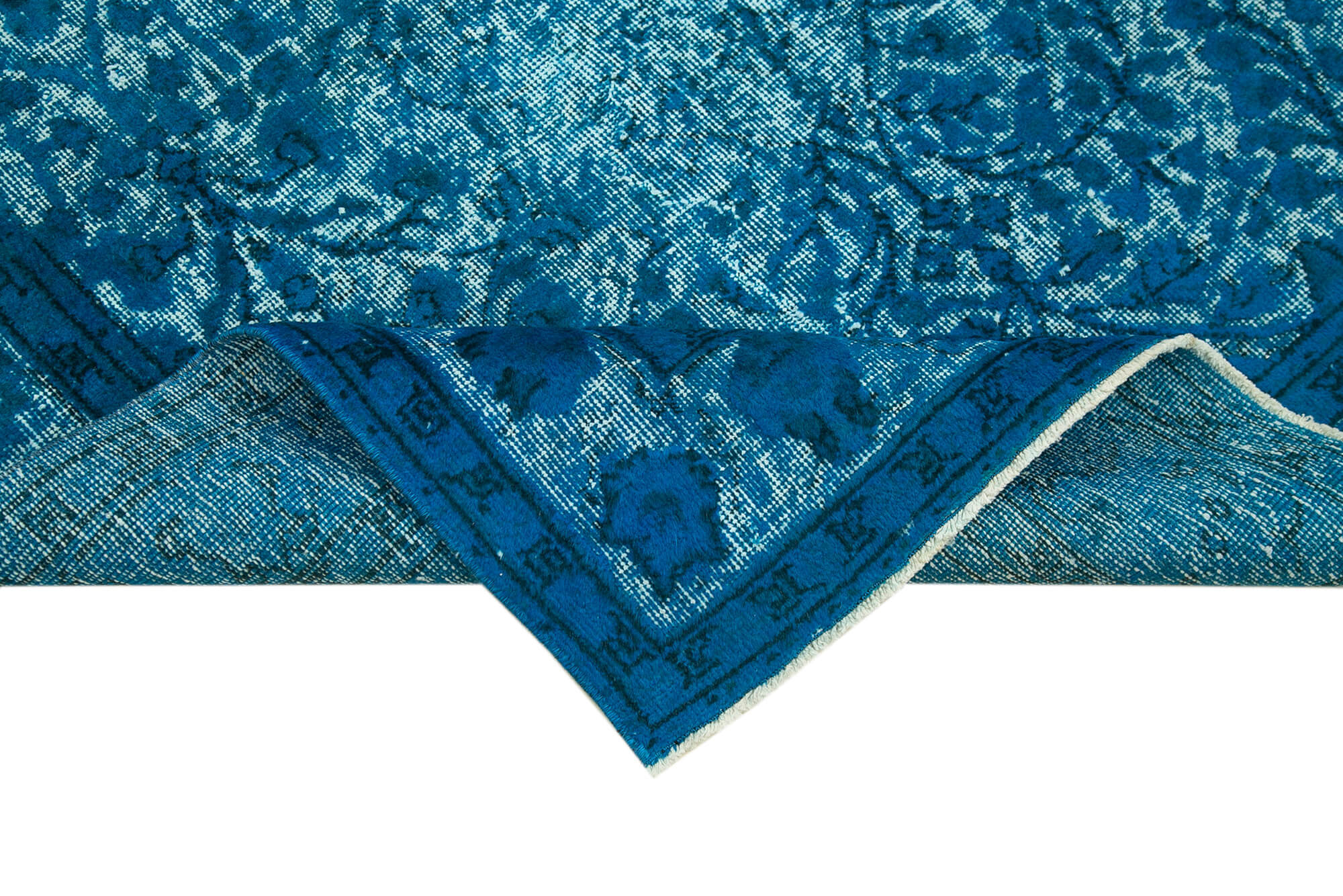 Handmade contemporary oriental 1970s 140 cm x 230 cm turquoise carpet