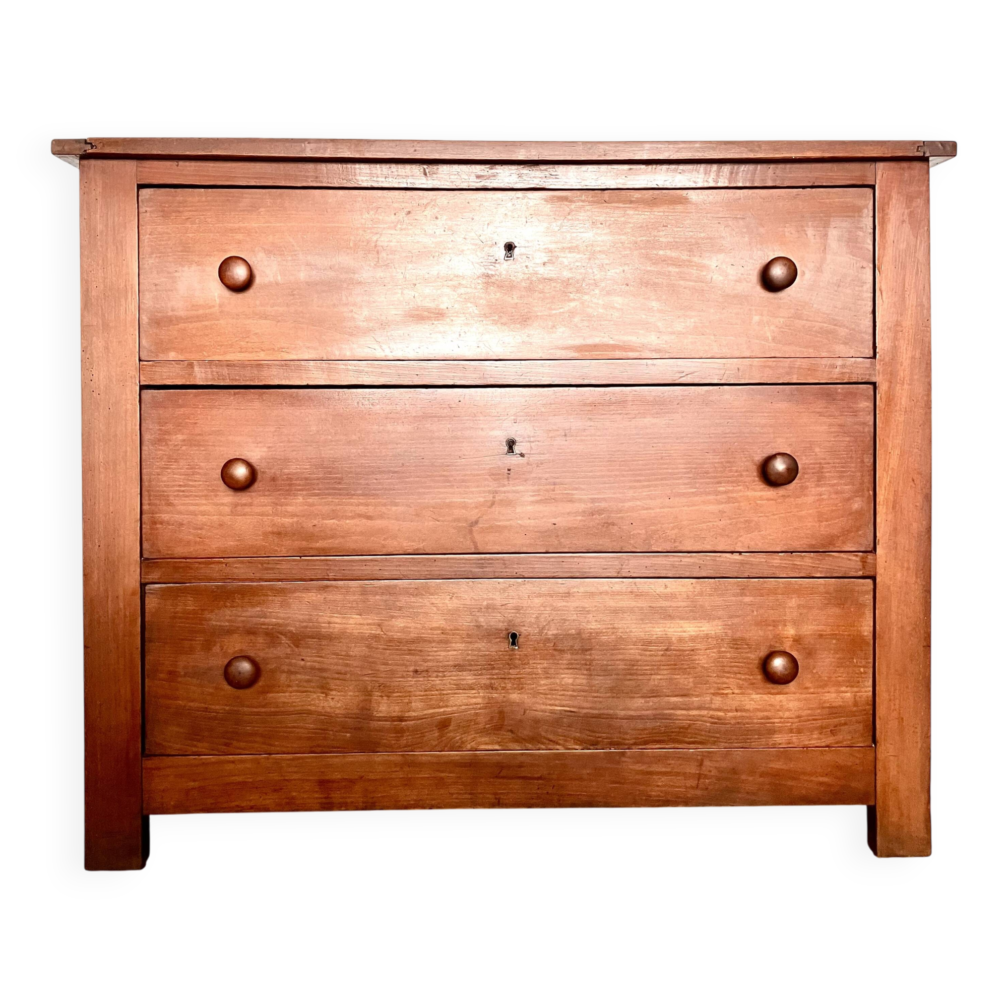 Antique solid wood chest of drawers