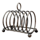 Vintage chrome metal toast rack with spirals