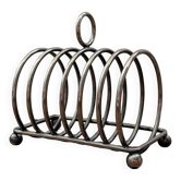 Vintage chrome metal toast rack with spirals