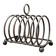 Vintage chrome metal toast rack with spirals