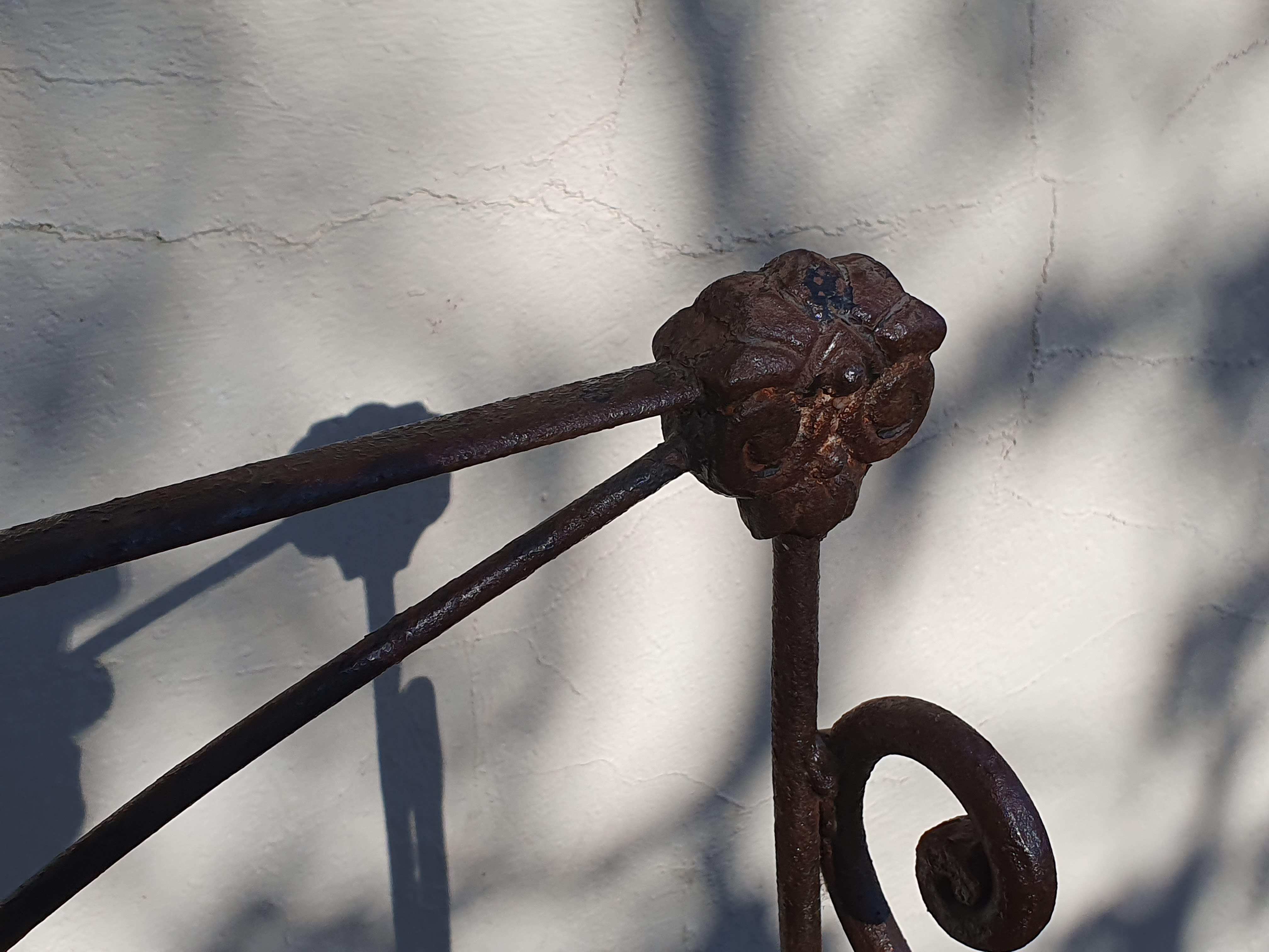 Wrought iron sofa bench