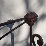 Wrought iron sofa bench
