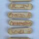 Vintage Art Deco Knife Rest – Cream Beige Ceramic with Gold Trim
