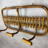 1960s Italian Rattan Coat Rack