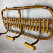 1960s Italian Rattan Coat Rack