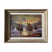 Huile sur toile : les voiliers