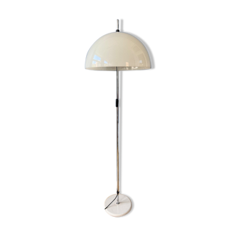 Vintage dijkstra mushroom floor lamp with glass lampshade