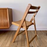 vintage beech wood folding chair from the 70s