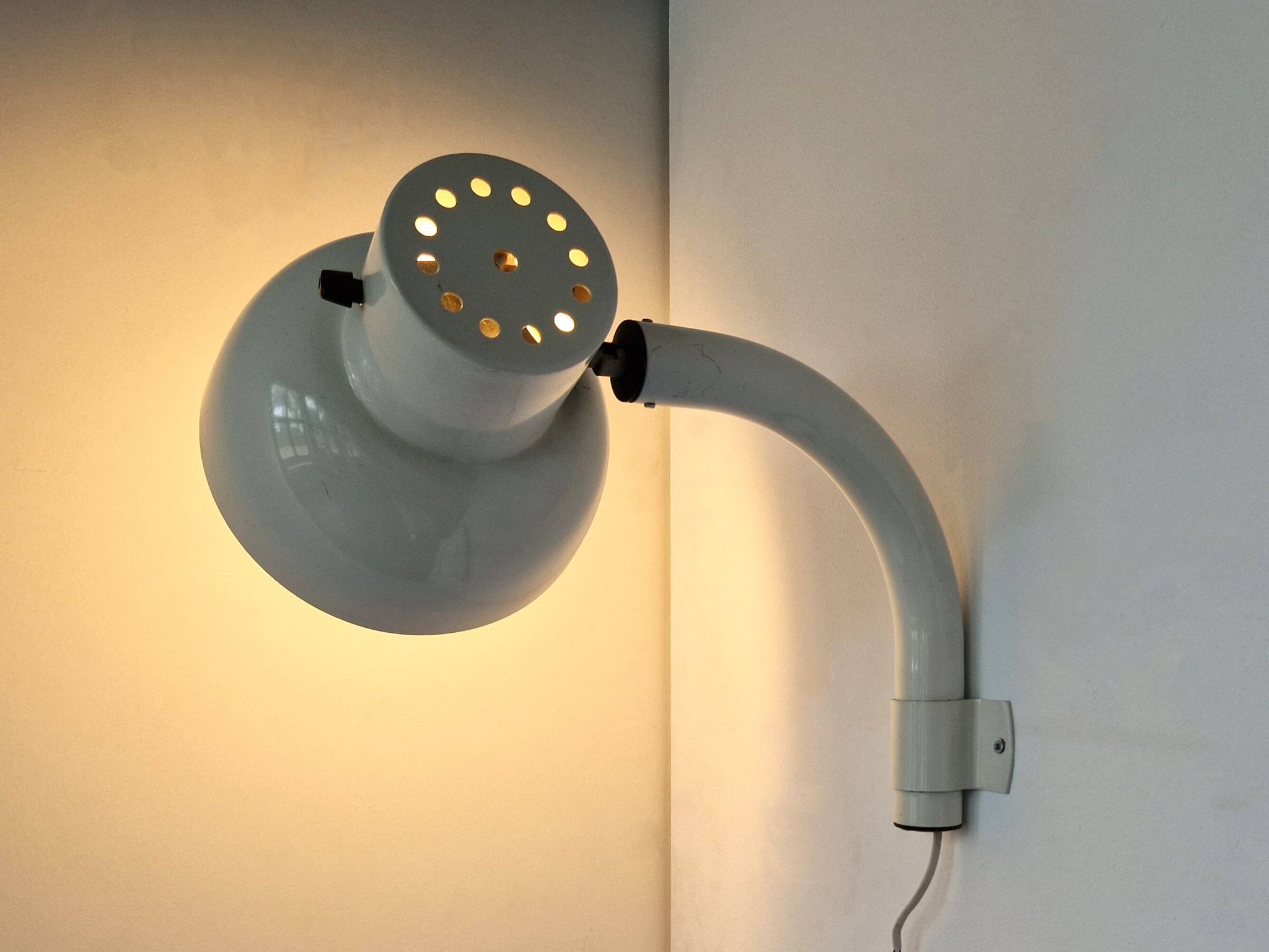 White metal wall lamp by Hans Agne Jakobsson for AB Markaryd, Sweden 1970's