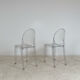 Pair of Victoria Ghost chairs by Philippe Starck Kartell edition