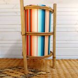 Vintage rattan lamp and custom made lampshade