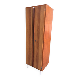 Vintage wardrobe and shelves with its Formica front doors and its oak cp sides.