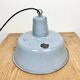 Industrial grey enamel factory pendant lamp, 1960s