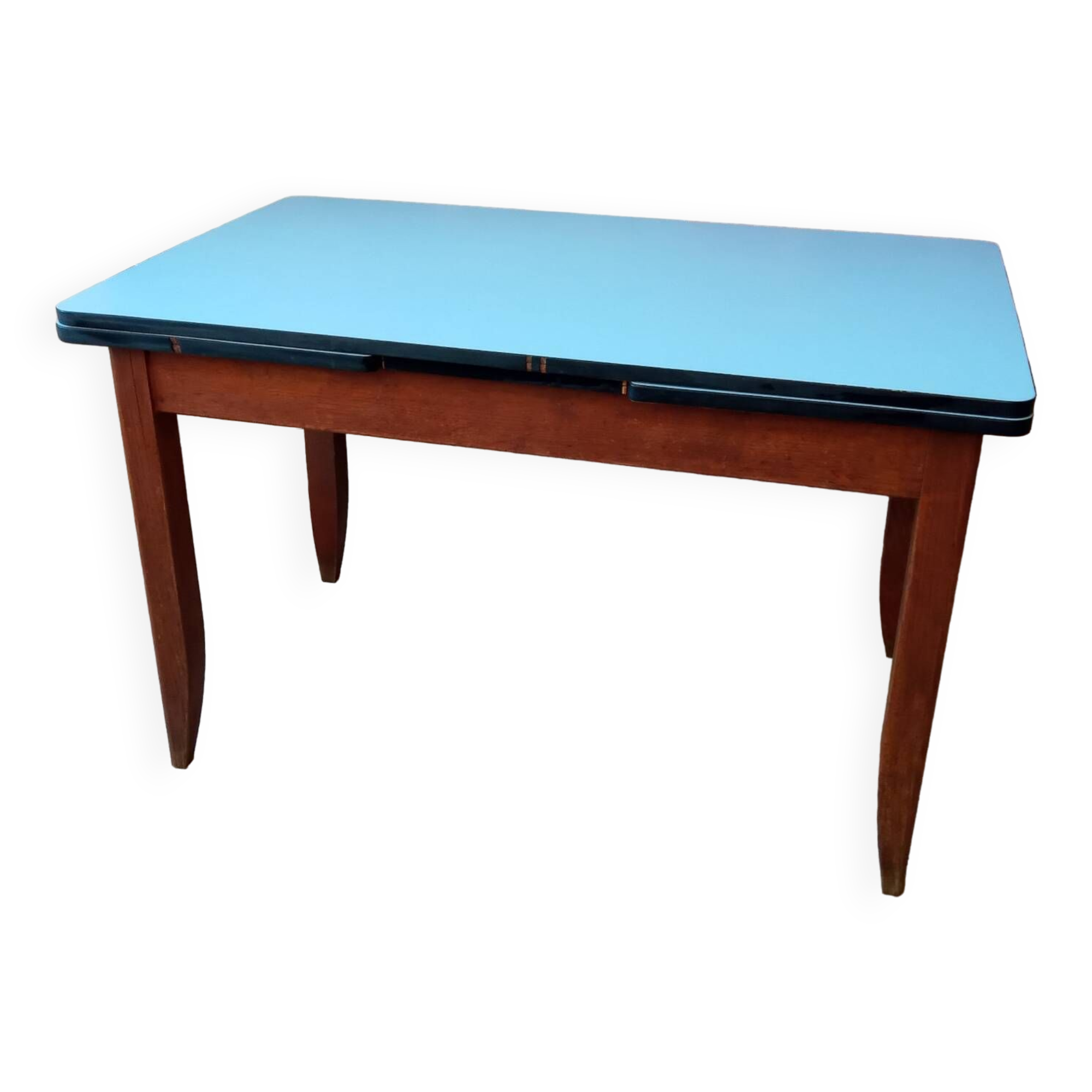Formica and oak table, extendable, 1950s