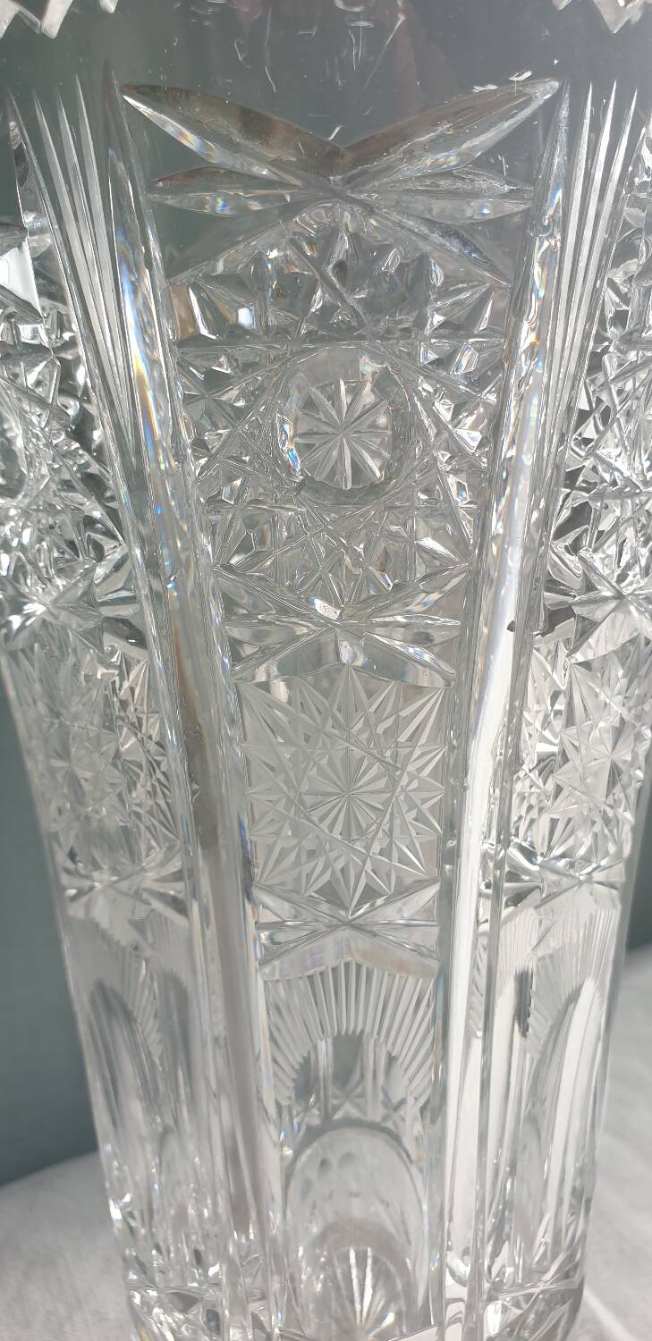 Bohemian crystal vase