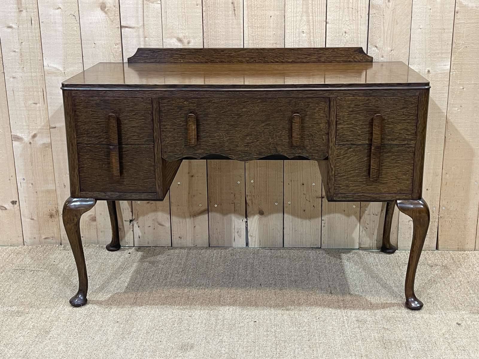 English Chippendale oak desk from the 1930s