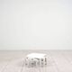 Early Demetrio 45 coffee stacking tables fiberglass by Vico Magistretti for Artemide