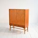 Elm and root veneer cabinet by AB Seffle Möbelfabrik, 1950s