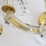 Wall lamps set made of crystal glass