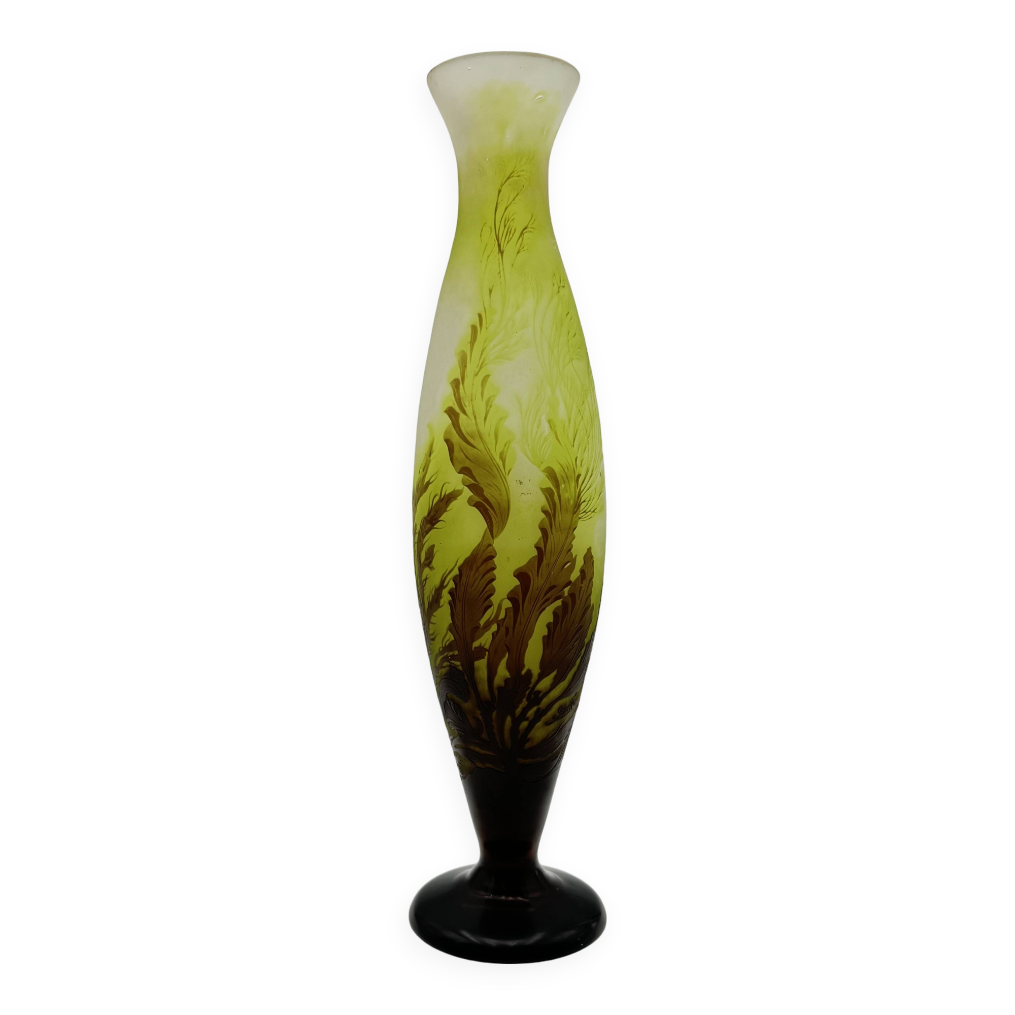 Emile galle glass vase