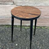 Vintage Scandinavian metal & formica stool 60s