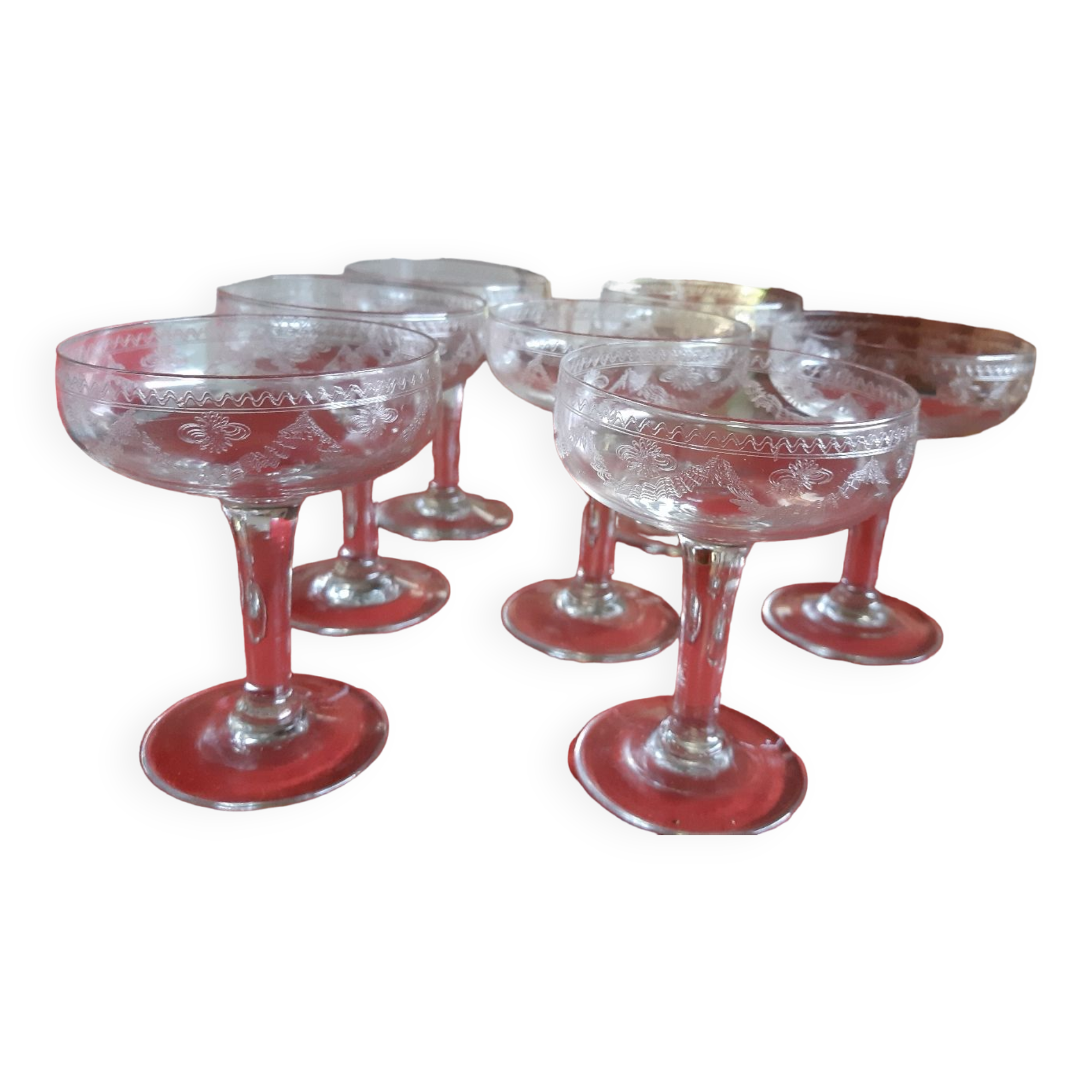 Old champagne glasses