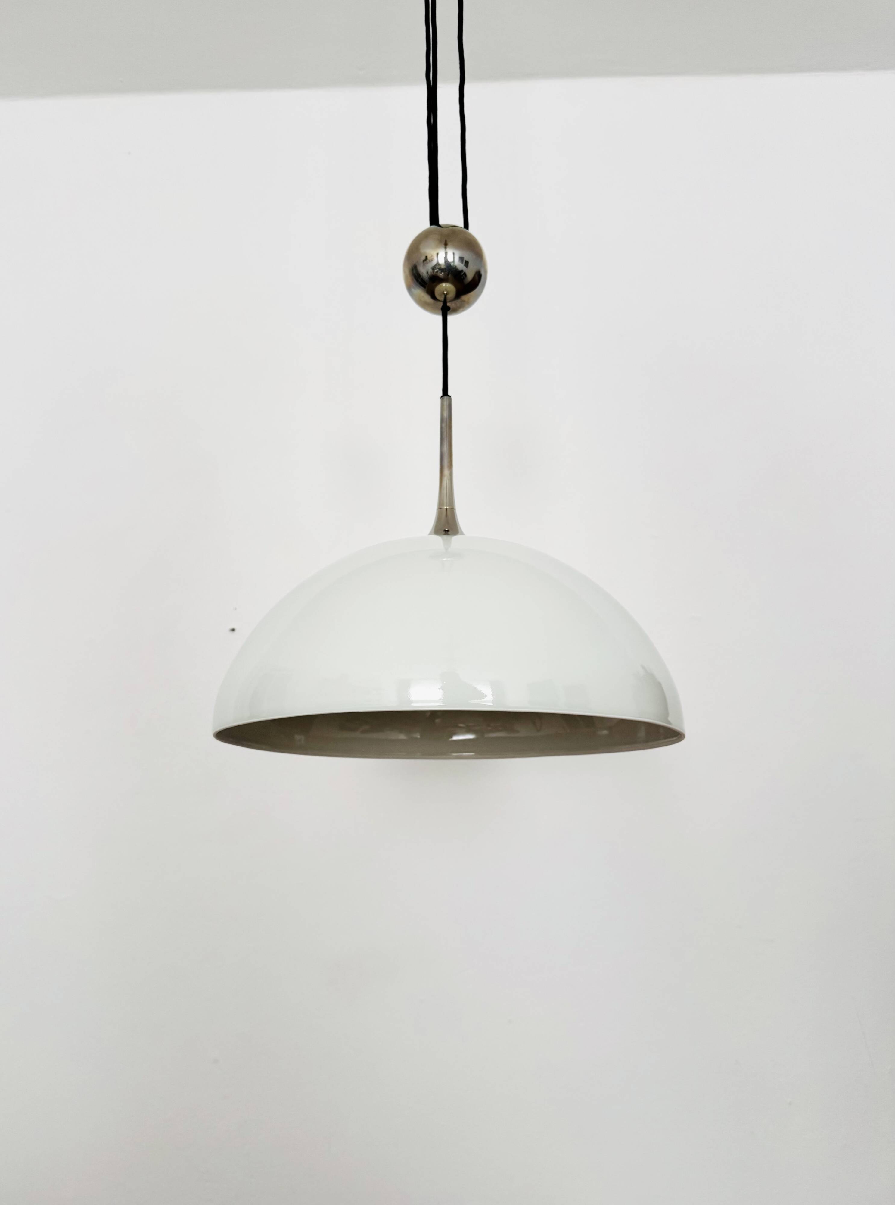 Adjustable Posa Pendant Lamp with Porcelain Shade by Florian Schulz