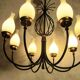 Set of 2 Italian design chandeliers in style of Stilnovo/ Arredoluce, 1950s
