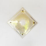 Lampe de montage encastré vintage en laiton et lucite Allemagne des années 1970
