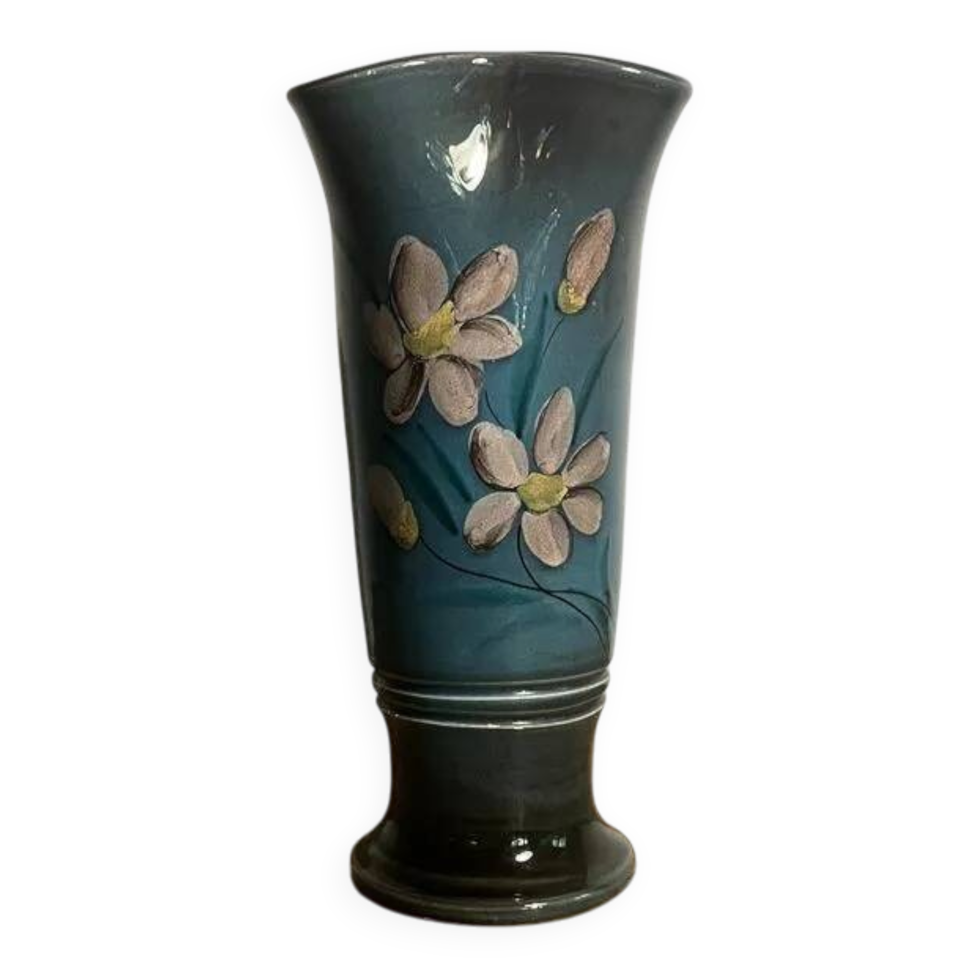 Vintage glazed ceramic vase