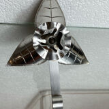 Silver-plated metal flower candle holder