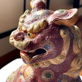 Okimono 19th Kutani lion Shishi /Japan