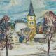 Vintage oil painting from Taufkirchen, Bavaria, Alexander Michael 1975
