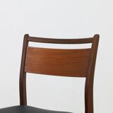 4x dining chair in teak, 1960s new upholstery