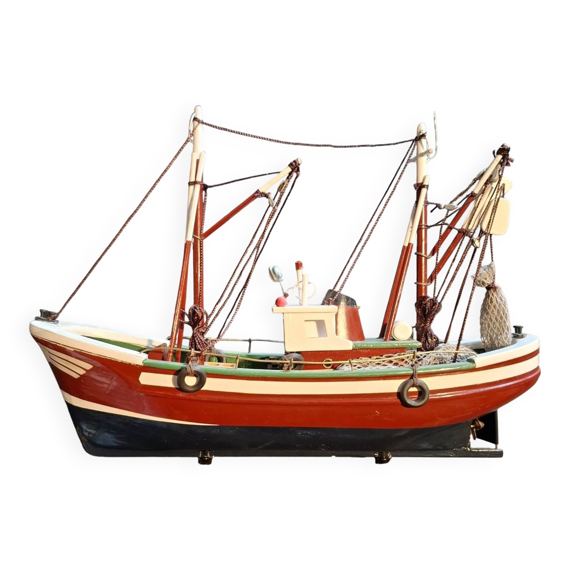 Old wooden trawler toy