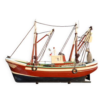 Old wooden trawler toy